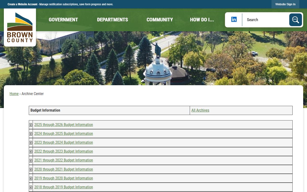 Brown County Property Records - County Recorder Department Page