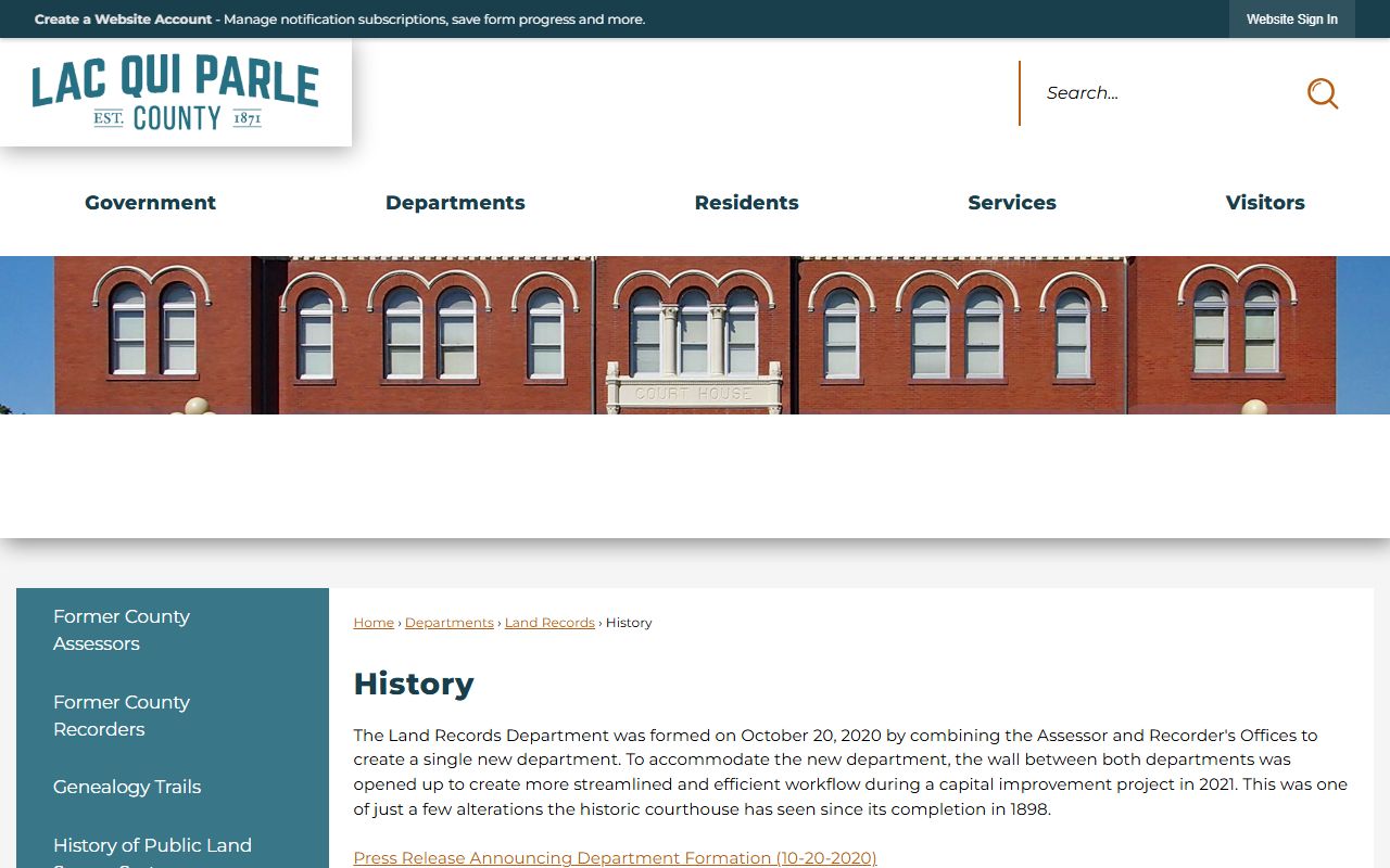 Lac qui Parle County Property Records - County Recorder office