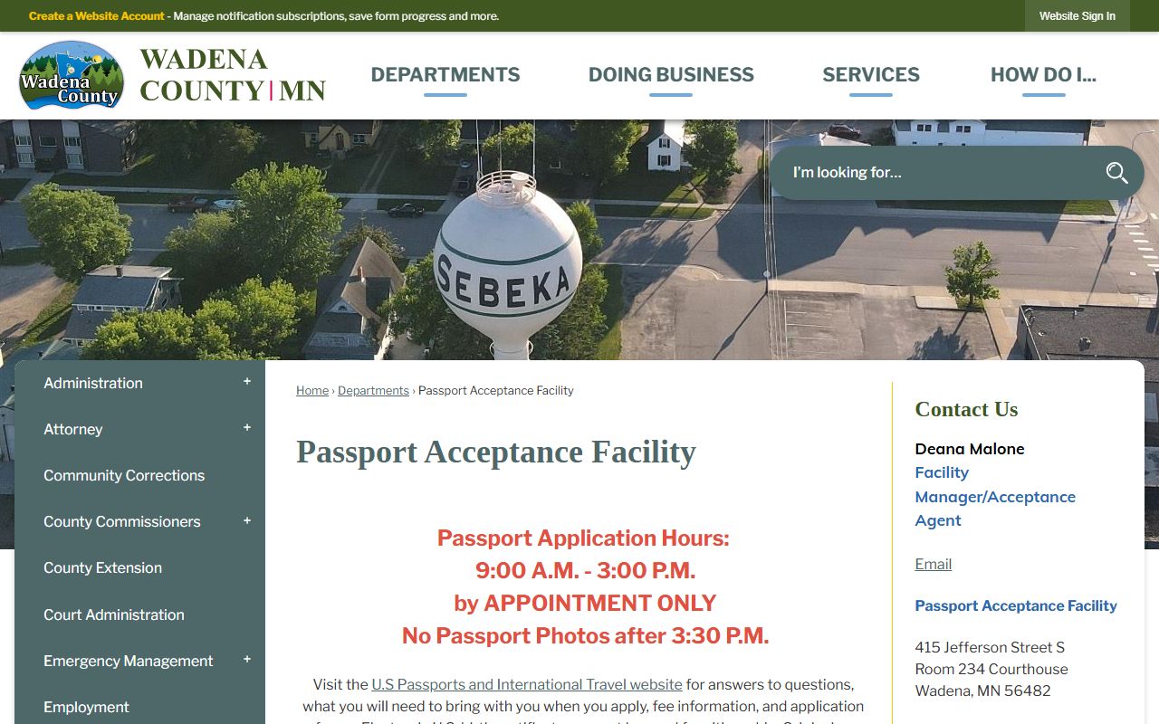 Wadena County Property Records - County Recorder Department Page