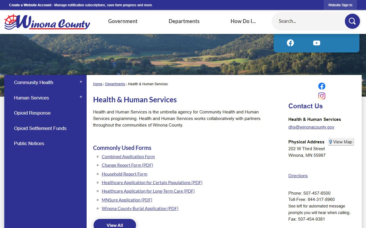 Winona County Property Records - County Recorder Department Page